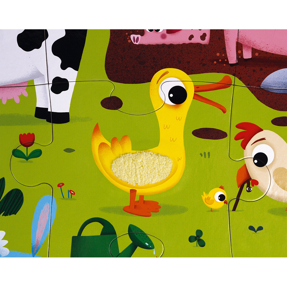 Puzzle Tattile Gli Animali della Fattoria 20 pezzi - Image 6