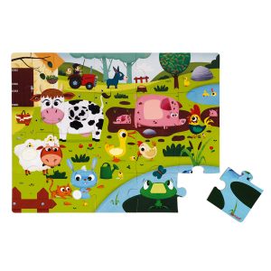 Puzzle Tattile Gli Animali della Fattoria 20 pezzi